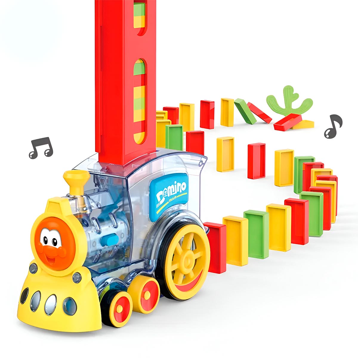 Tren domino con luces y sonidos - 60 piezas