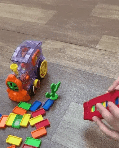 Tren domino con luces y sonidos - 60 piezas